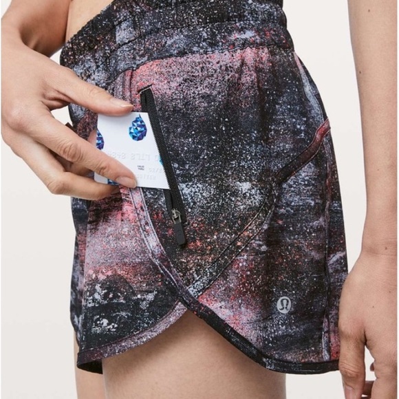 lululemon athletica Pants - lululemon athletica Black and Red Athletic Shorts